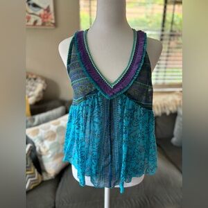 NEW WITH TAGS Poupette St Barth boho flowy top size 2